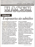 Empresarios sin subsidios